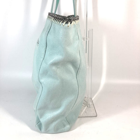 Stella McCartney Tote Bag Faux leather Mint green type Shaggy deer Chain Large Women Used Authentic