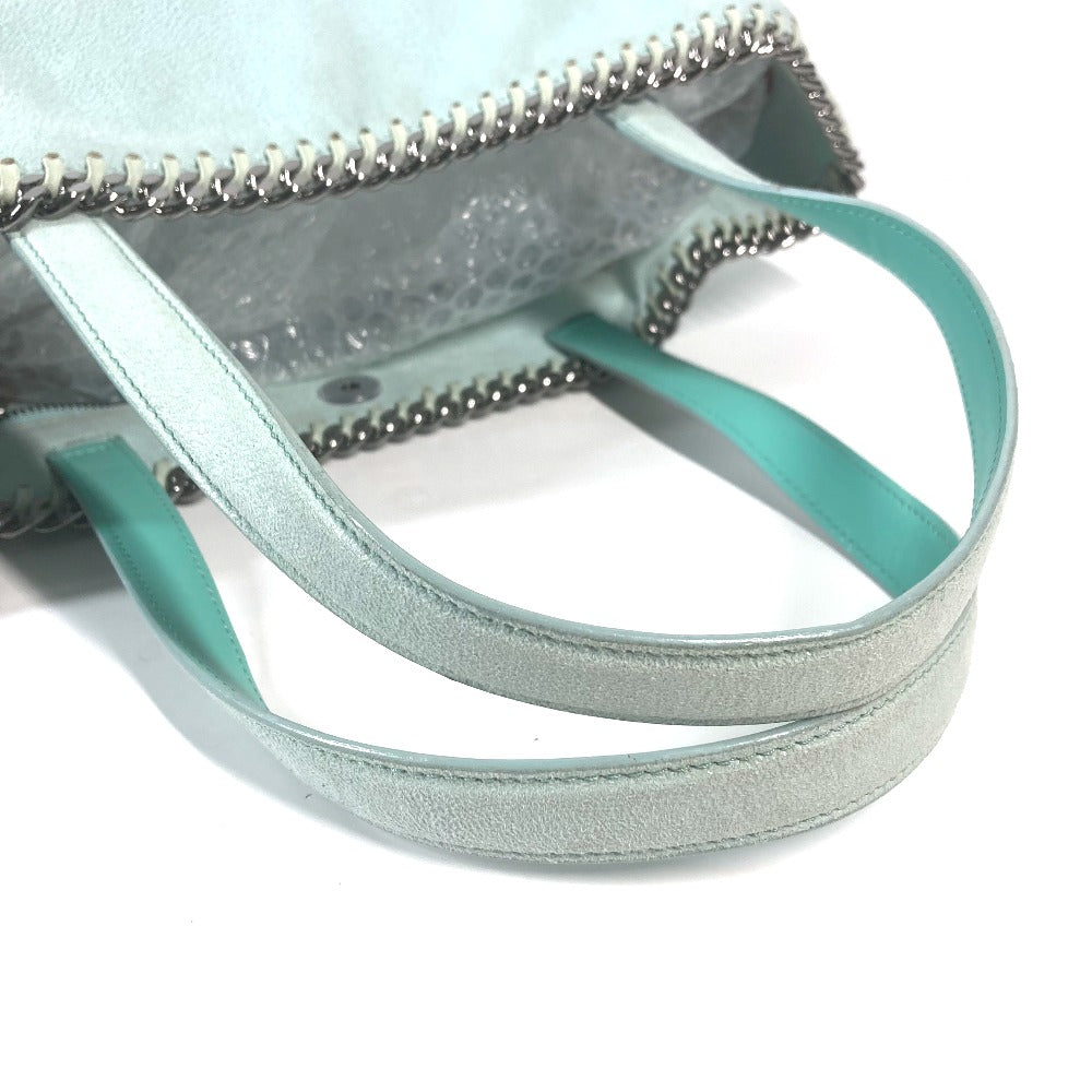 Stella McCartney Tote Bag Faux leather Mint green type Shaggy deer Chain Large Women Used Authentic