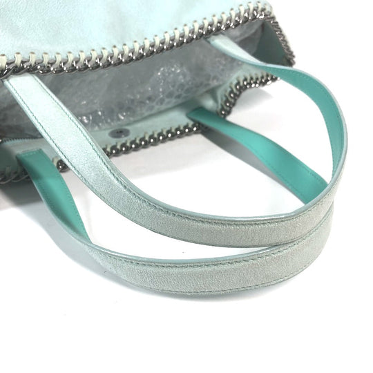 Stella McCartney Tote Bag Faux leather Mint green type Shaggy deer Chain Large Women Used Authentic