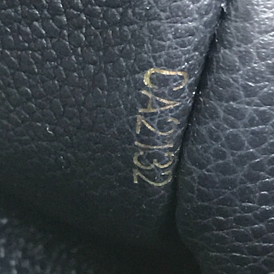 LOUIS VUITTON Long Wallet Purse M60258 Monogram Ann Platt Leather Navy Monogram Ann Platt Portefeuille Villetuoz Women Used Authentic