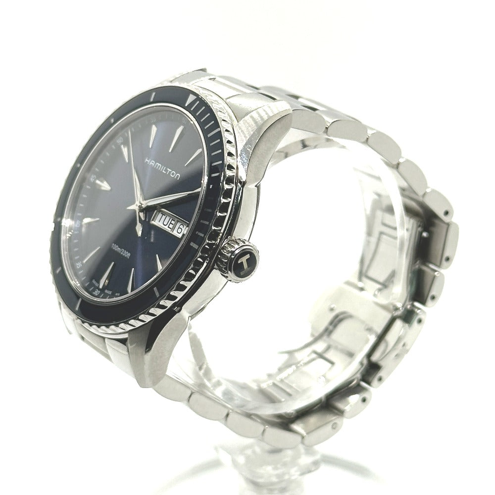 HAMILTON Watches Quartz H375510 Stainless Steel Silver Jazz master blue dial mens Used Authentic