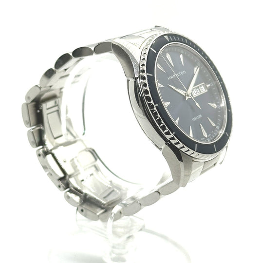 HAMILTON Watches Quartz H375510 Stainless Steel Silver Jazz master blue dial mens Used Authentic