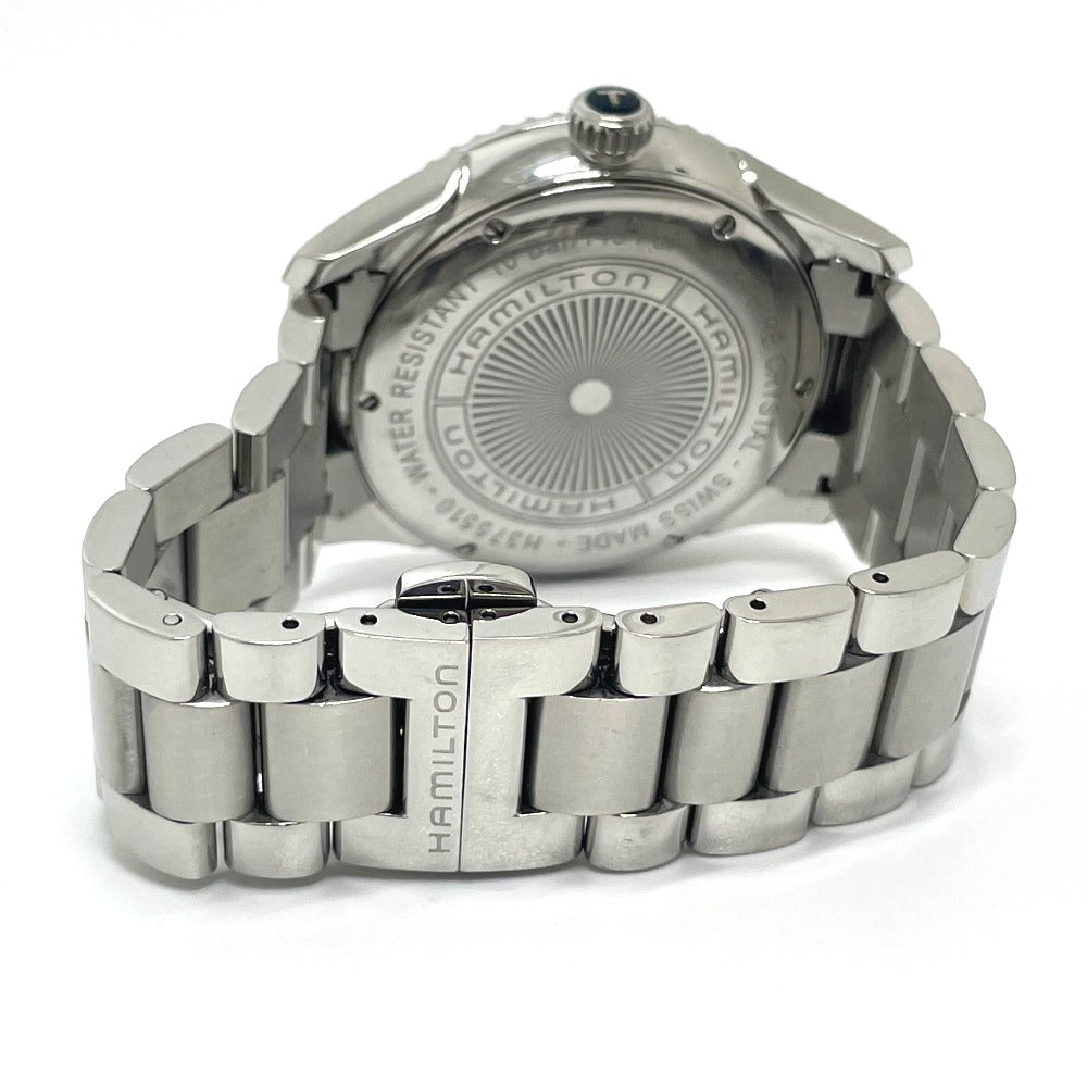 HAMILTON Watches Quartz H375510 Stainless Steel Silver Jazz master blue dial mens Used Authentic