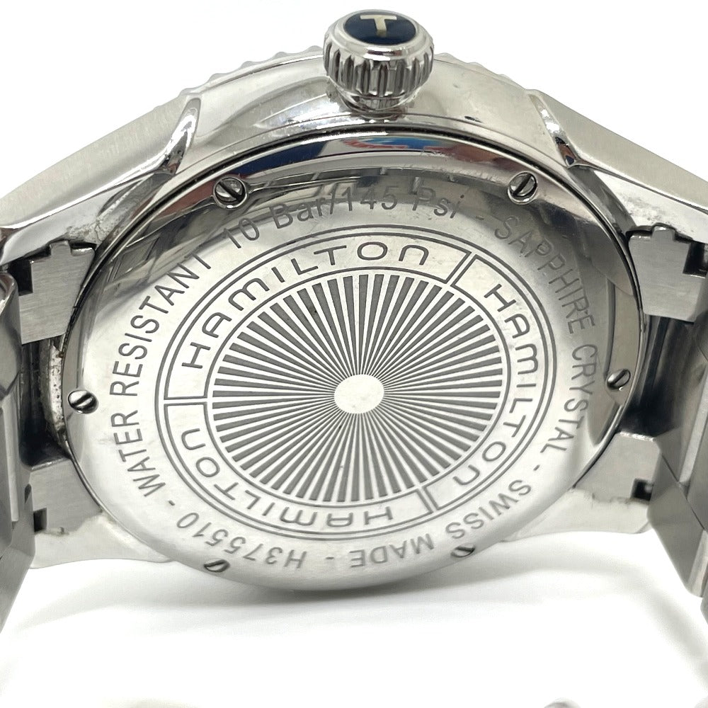 HAMILTON Watches Quartz H375510 Stainless Steel Silver Jazz master blue dial mens Used Authentic
