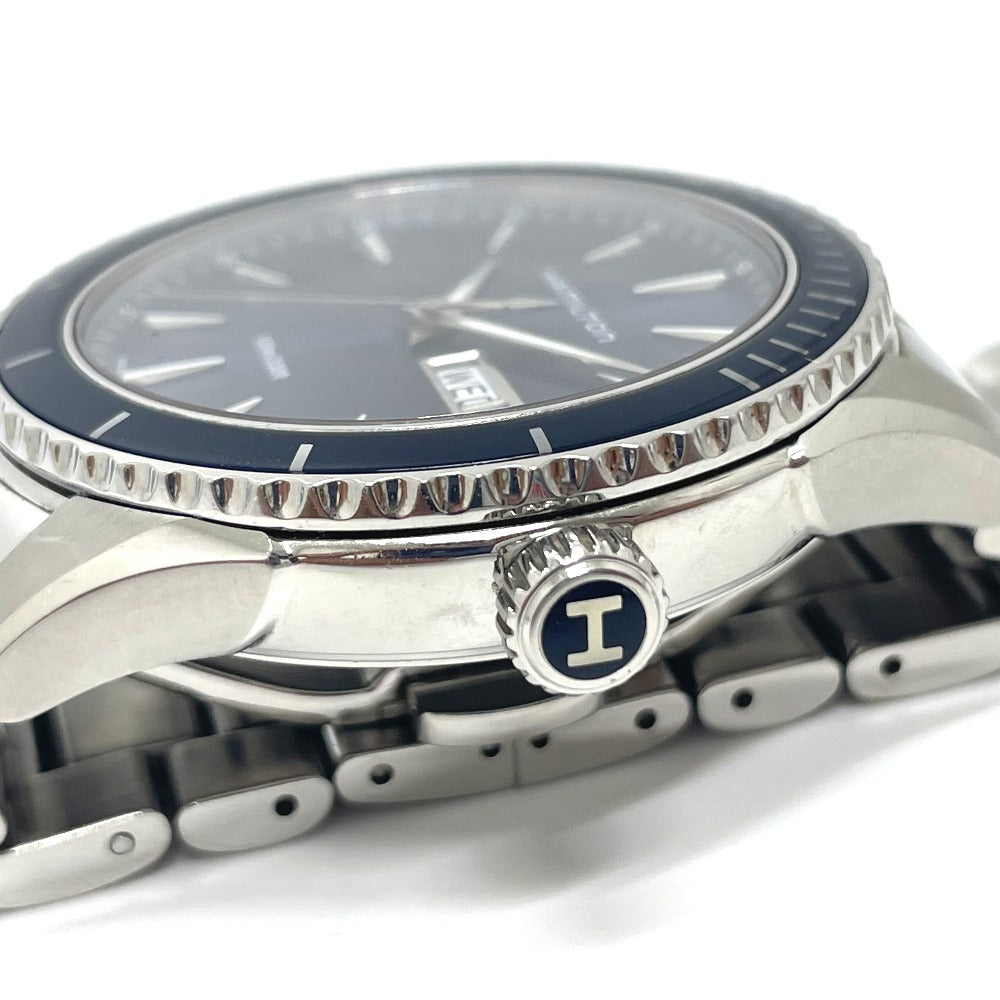 HAMILTON Watches Quartz H375510 Stainless Steel Silver Jazz master blue dial mens Used Authentic