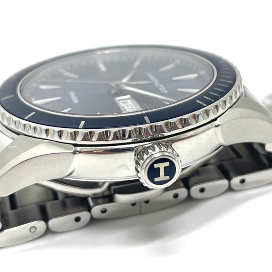 HAMILTON Watches Quartz H375510 Stainless Steel Silver Jazz master blue dial mens Used Authentic