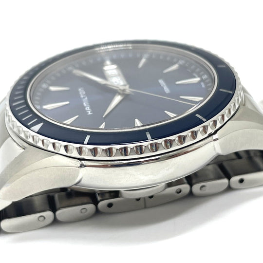 HAMILTON Watches Quartz H375510 Stainless Steel Silver Jazz master blue dial mens Used Authentic