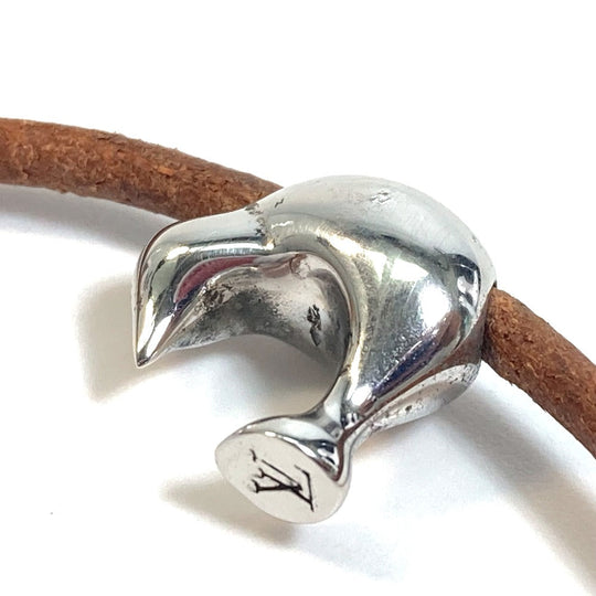 LOUIS VUITTON choker M80647 Leather, SV925 Silver Kiwi Kiwi LV cup 2003 Women Used Authentic