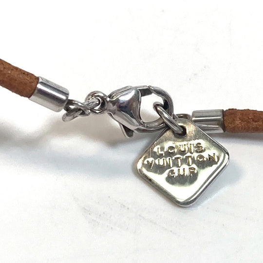 LOUIS VUITTON choker M80647 Leather, SV925 Silver Kiwi Kiwi LV cup 2003 Women Used Authentic
