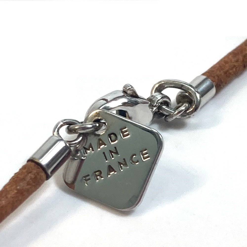LOUIS VUITTON choker M80647 Leather, SV925 Silver Kiwi Kiwi LV cup 2003 Women Used Authentic