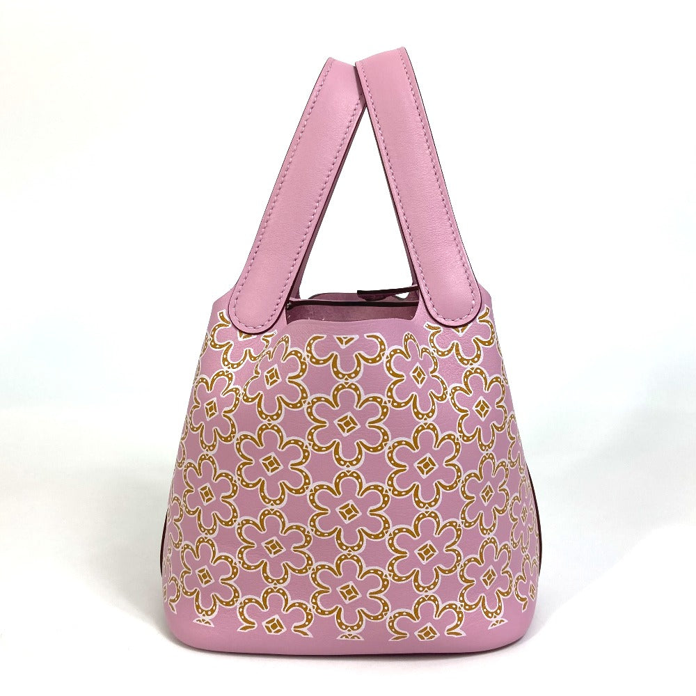 HERMES Handbag Swift pink Picotin Lock Micro Micro 14 Women Used Authentic