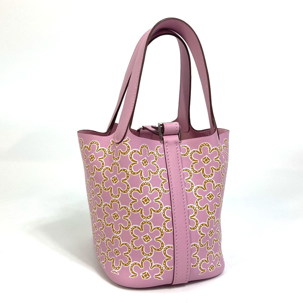 HERMES Handbag Swift pink Picotin Lock Micro Micro 14 Women Used Authentic
