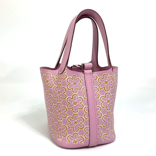 HERMES Handbag Swift pink Picotin Lock Micro Micro 14 Women Used Authentic