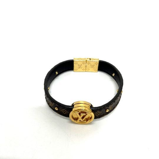 LOUIS VUITTON bracelet M6173E Monogram canvas Brown Monogram Brasserie LV Circle Reversible Women Used Authentic