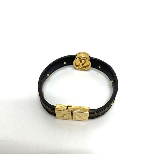 LOUIS VUITTON bracelet M6173E Monogram canvas Brown Monogram Brasserie LV Circle Reversible Women Used Authentic