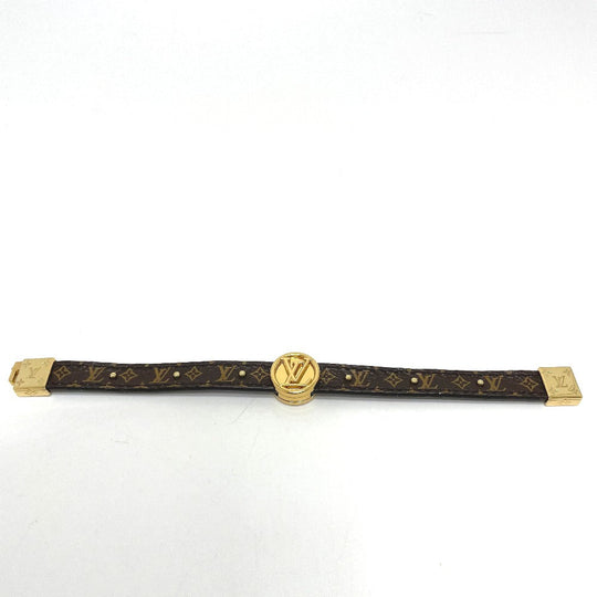 LOUIS VUITTON bracelet M6173E Monogram canvas Brown Monogram Brasserie LV Circle Reversible Women Used Authentic