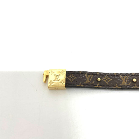 LOUIS VUITTON bracelet M6173E Monogram canvas Brown Monogram Brasserie LV Circle Reversible Women Used Authentic