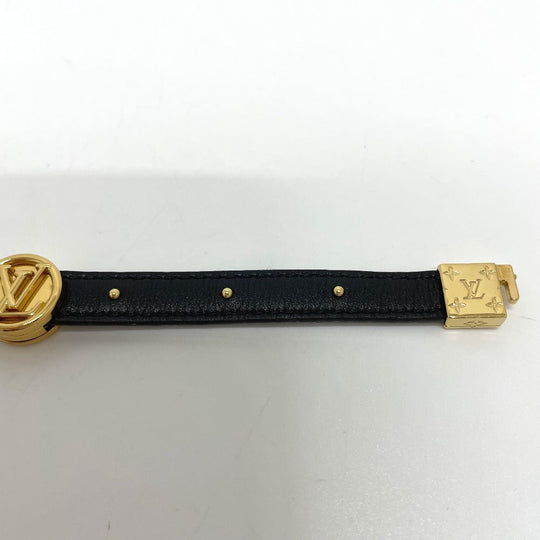 LOUIS VUITTON bracelet M6173E Monogram canvas Brown Monogram Brasserie LV Circle Reversible Women Used Authentic