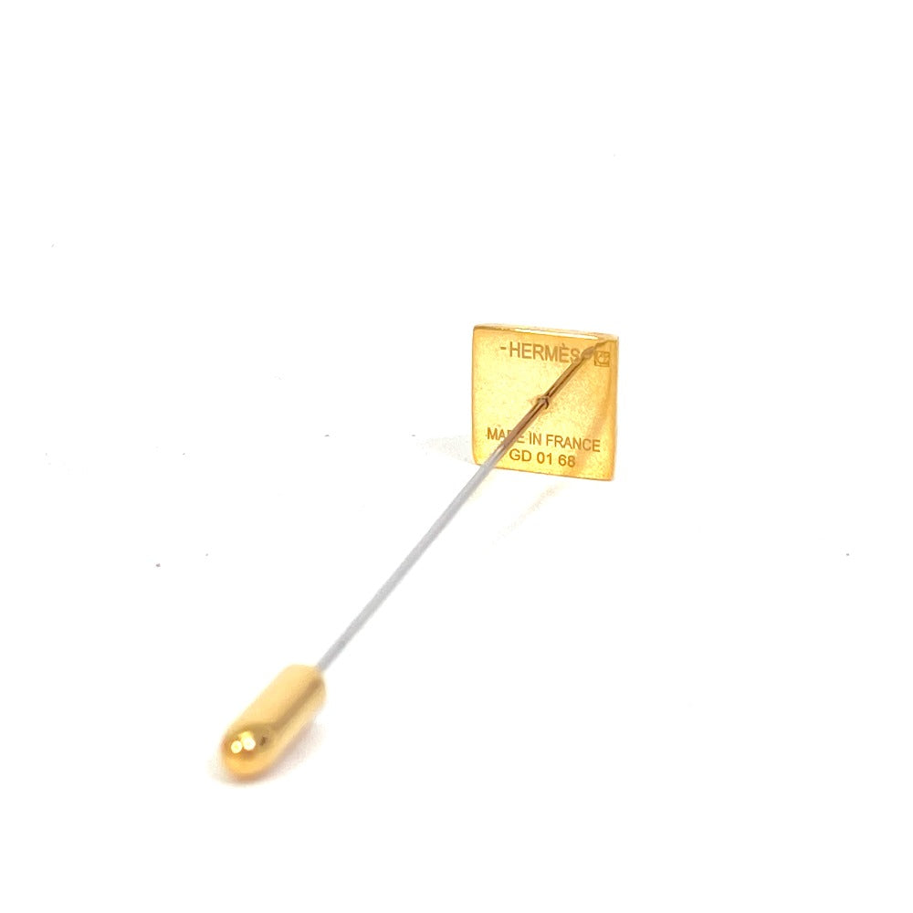 HERMES Brooch Gold Plated gold Accessories Medor