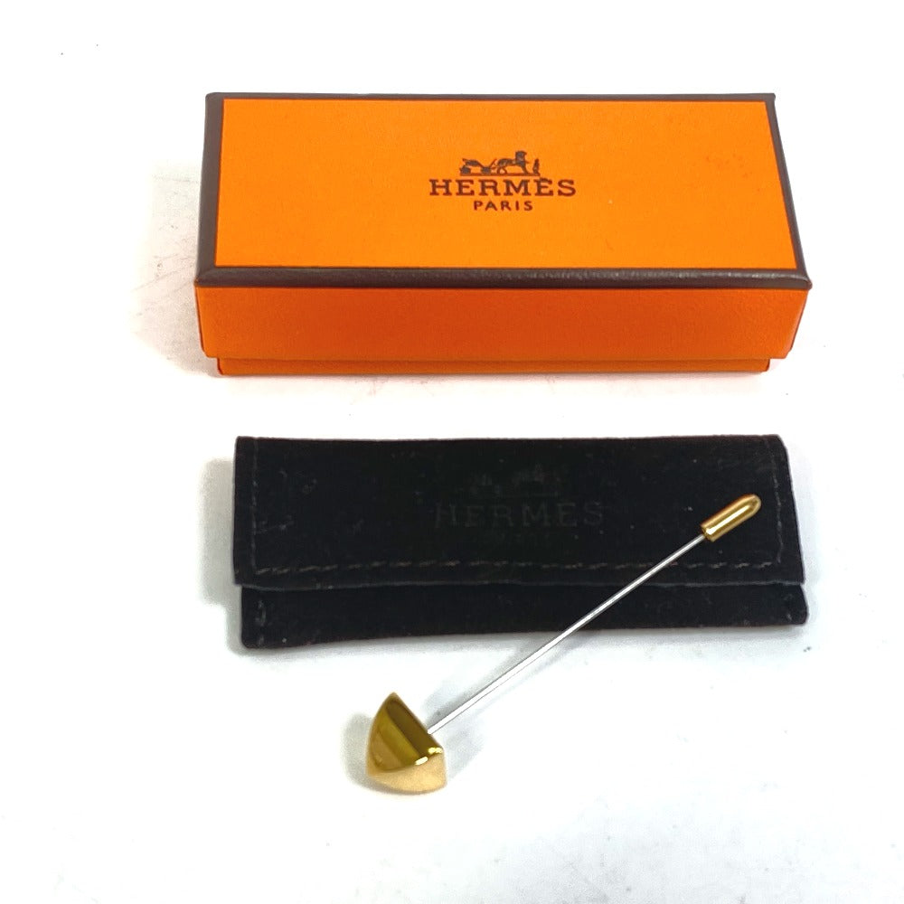 HERMES Brooch Gold Plated gold Accessories Medor