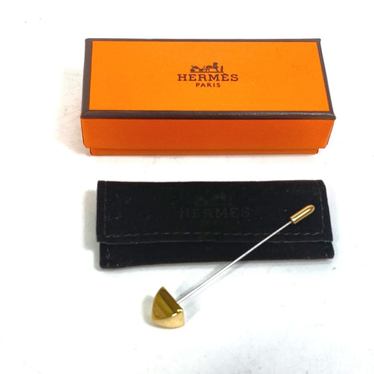 HERMES Brooch Gold Plated gold Accessories Medor