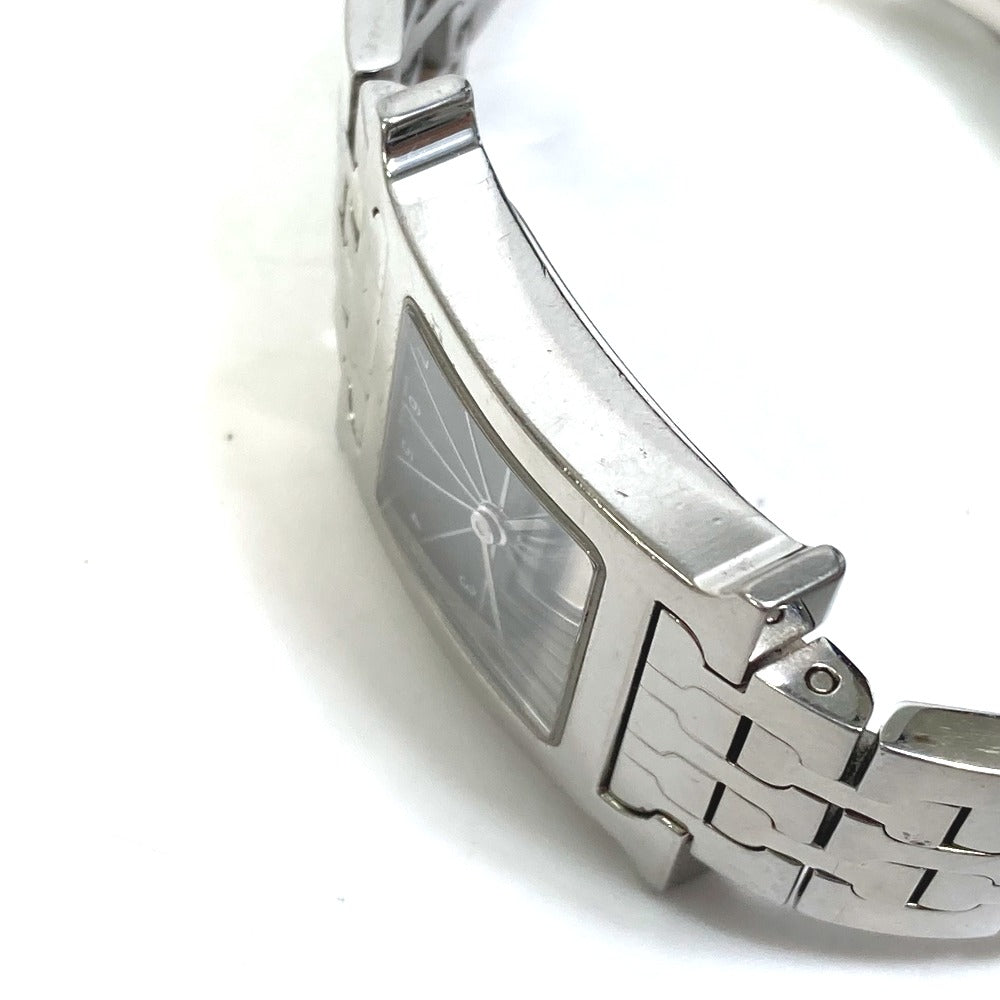 HERMES Watches Quartz HH1.210 Stainless Steel Silver H watch black dial Women Used Authentic