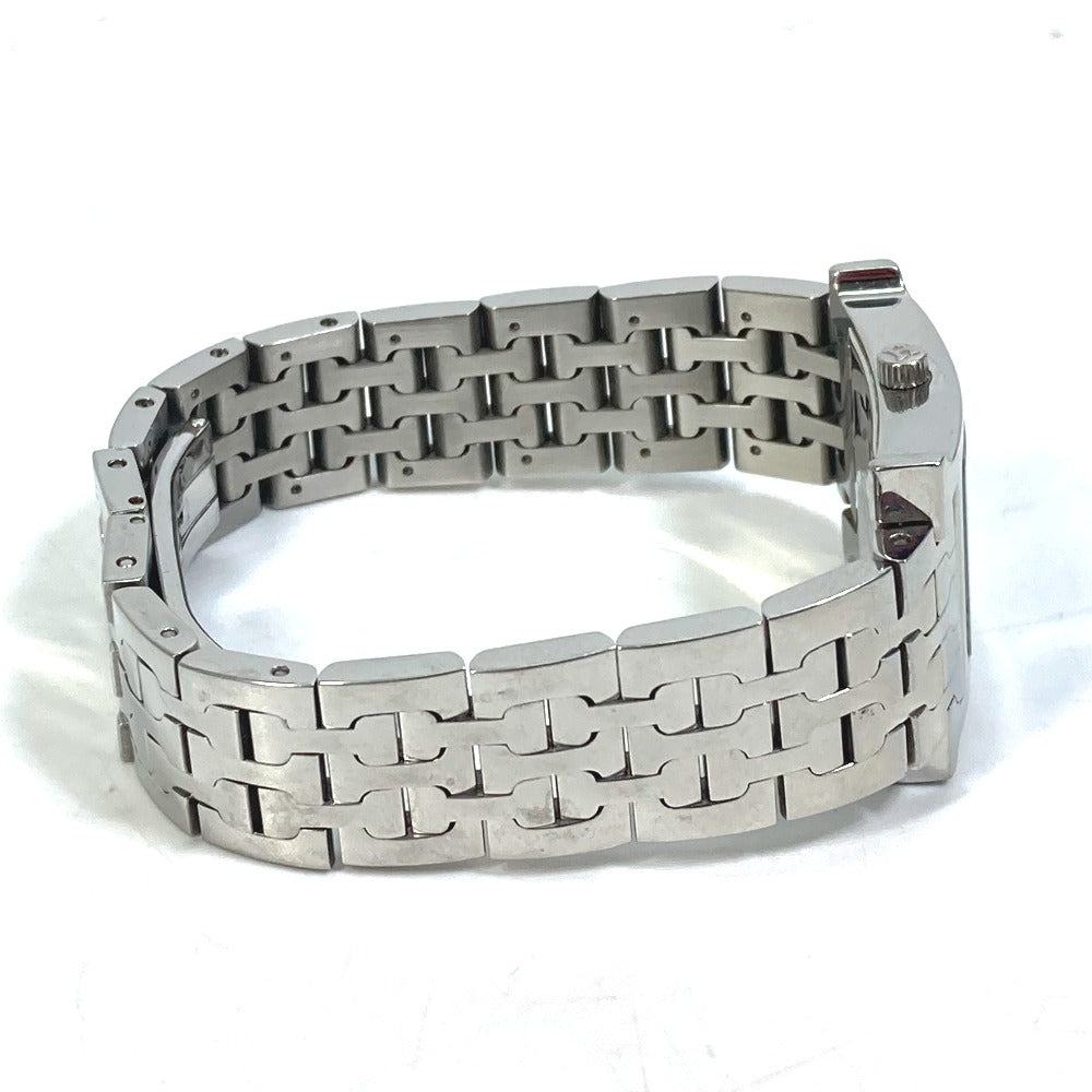 HERMES Watches Quartz HH1.210 Stainless Steel Silver H watch black dial Women Used Authentic