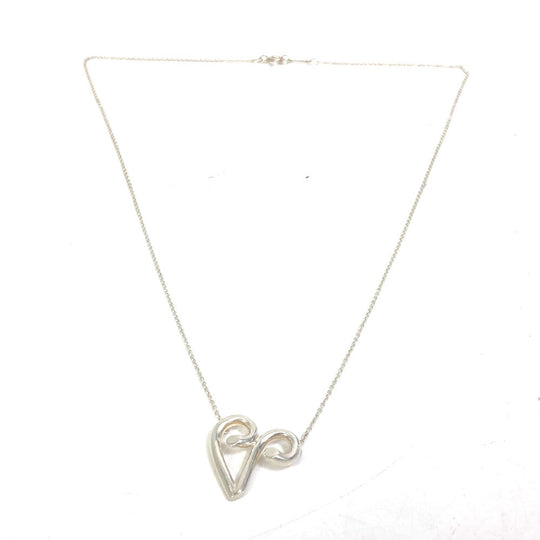 TIFFANY&Co. Necklace SV925 Silver Initial V Paloma Picasso Women Used Authentic