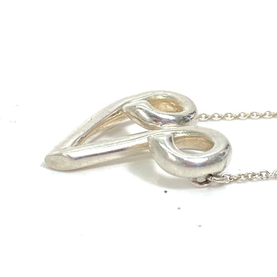TIFFANY&Co. Necklace SV925 Silver Initial V Paloma Picasso Women Used Authentic