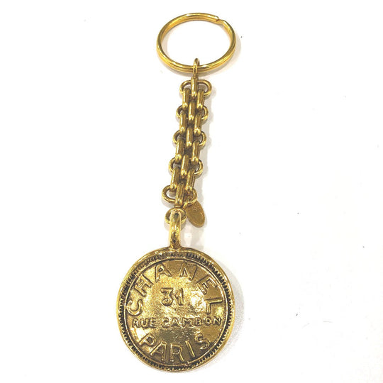 CHANEL key ring Gold Plated gold 31 vintage RUE CAMBON Women Used Authentic