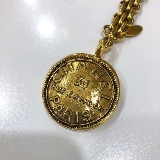 CHANEL key ring Gold Plated gold 31 vintage RUE CAMBON Women Used Authentic