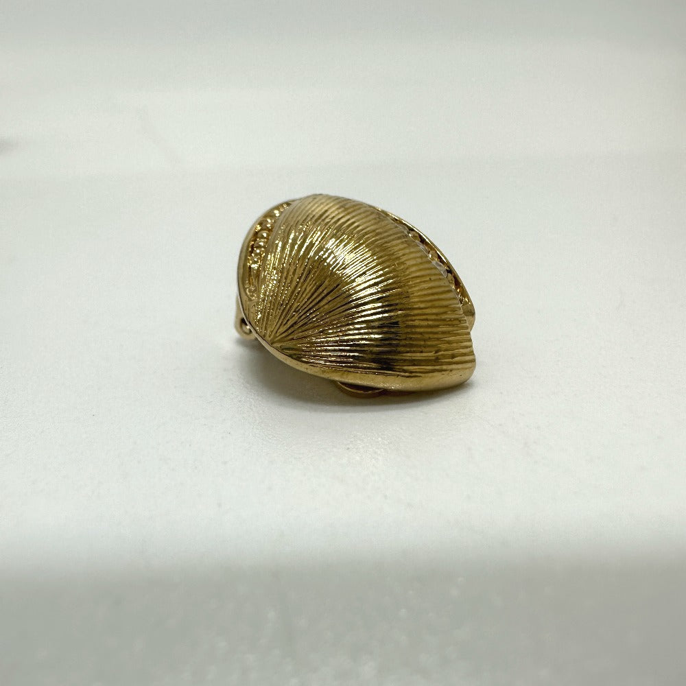 Dior Earring Gold Plated gold Rhinestone Women Used Authentic