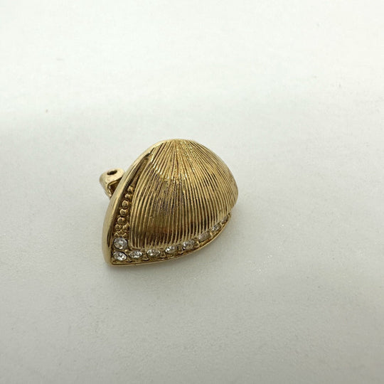 Dior Earring Gold Plated gold Rhinestone Women Used Authentic
