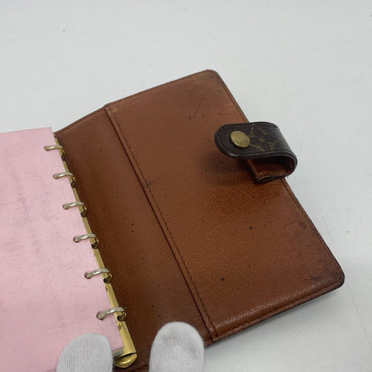 LOUIS VUITTON Notebook cover R20005 Monogram canvas Brown Monogram Agenda PM Women(Unisex) Used Authentic