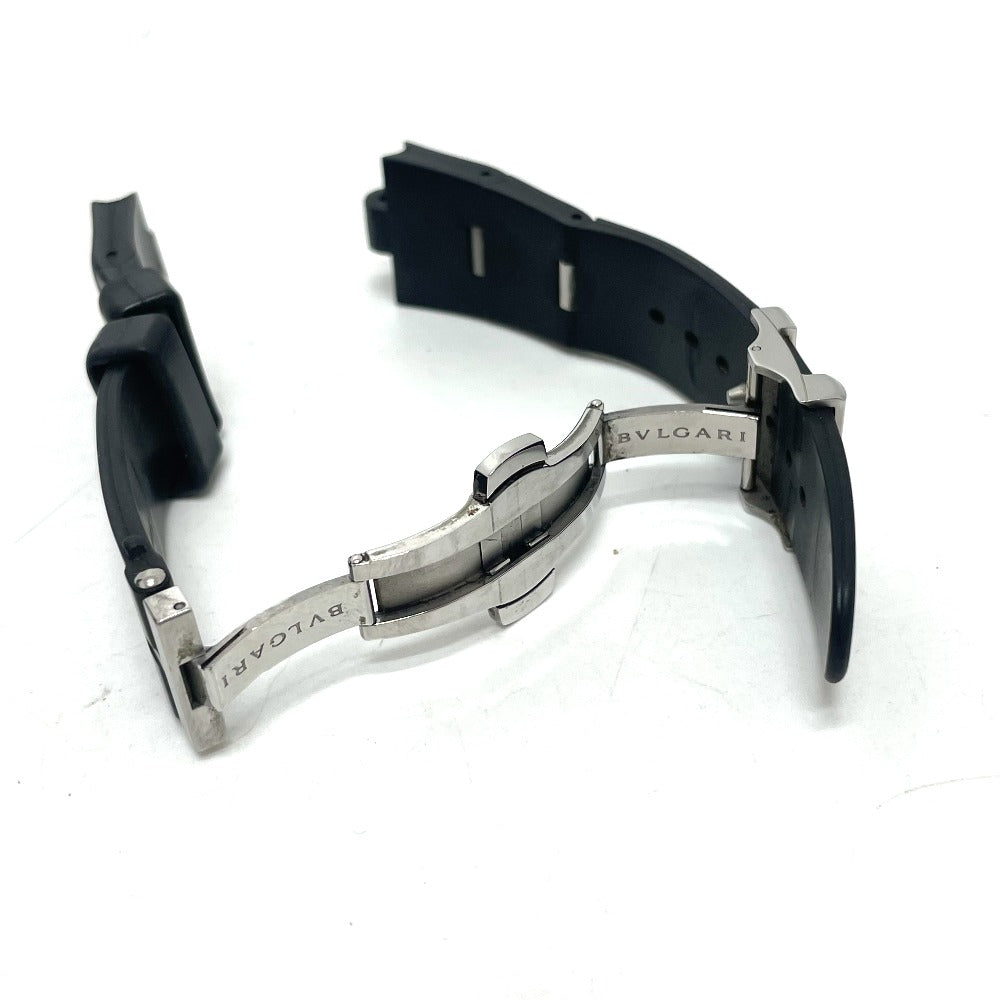 BVLGARI Watches Mechanical Automatic DP42SSD Stainless Steel Silver Chronometer diagono scuba aqua black dial mens Used Authentic