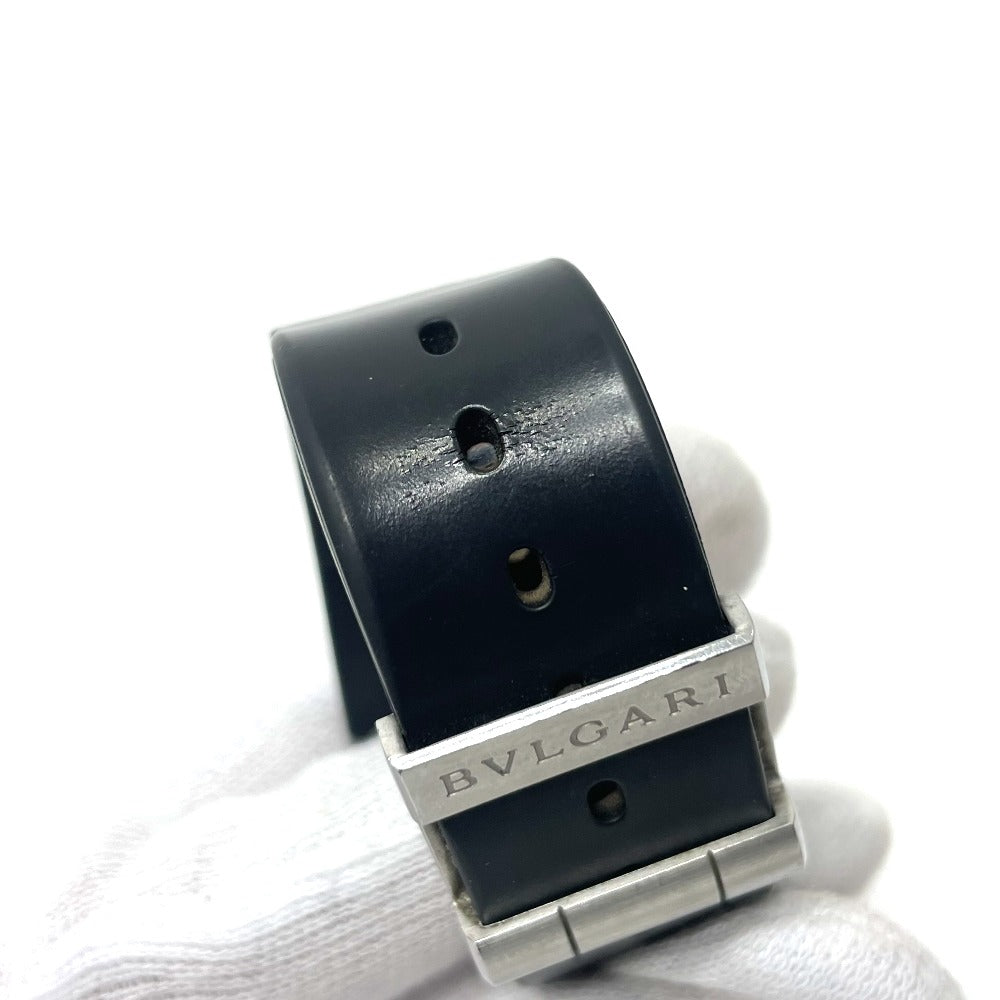 BVLGARI Watches Mechanical Automatic DP42SSD Stainless Steel Silver Chronometer diagono scuba aqua black dial mens Used Authentic