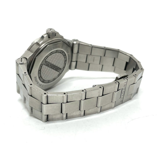 BVLGARI Watches Mechanical Automatic DP42SSD Stainless Steel Silver Chronometer diagono scuba aqua black dial mens Used Authentic