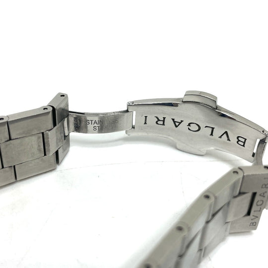 BVLGARI Watches Mechanical Automatic DP42SSD Stainless Steel Silver Chronometer diagono scuba aqua black dial mens Used Authentic