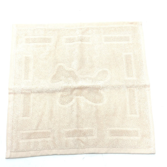 HERMES towel cotton beige Horse logo Women Used Authentic