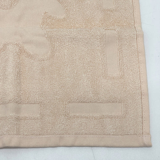 HERMES towel cotton beige Horse logo Women Used Authentic