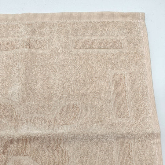 HERMES towel cotton beige Horse logo Women Used Authentic