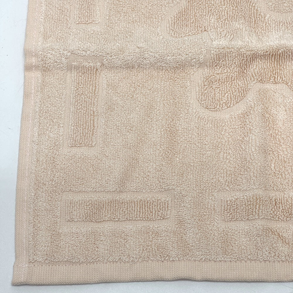 HERMES towel cotton beige Horse logo Women Used Authentic
