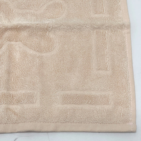 HERMES towel cotton beige Horse logo Women Used Authentic