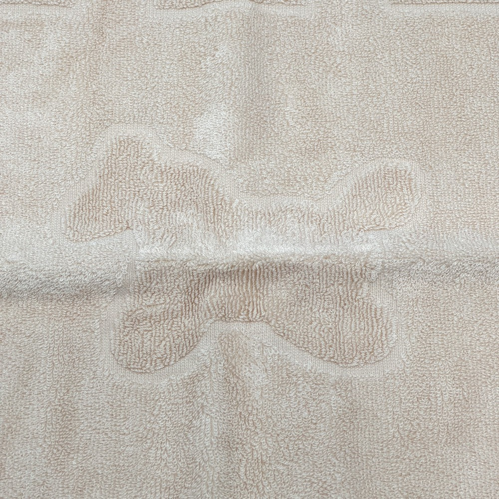 HERMES towel cotton beige Horse logo Women Used Authentic