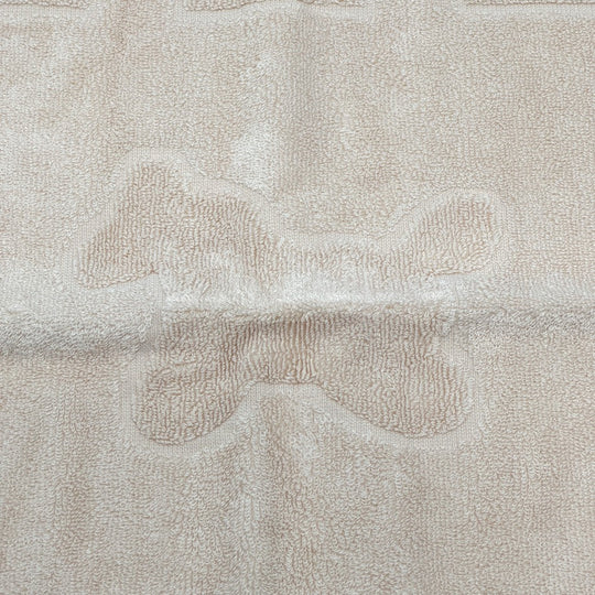HERMES towel cotton beige Horse logo Women Used Authentic