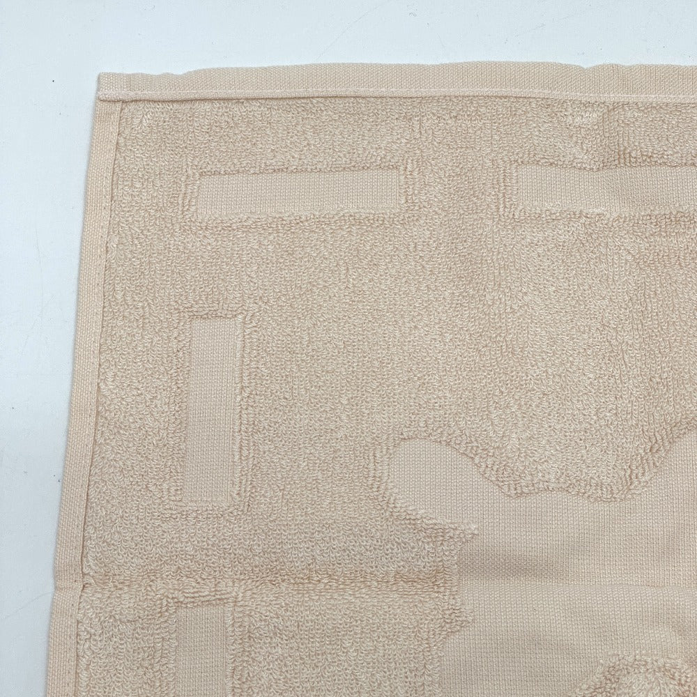 HERMES towel cotton beige Horse logo Women Used Authentic