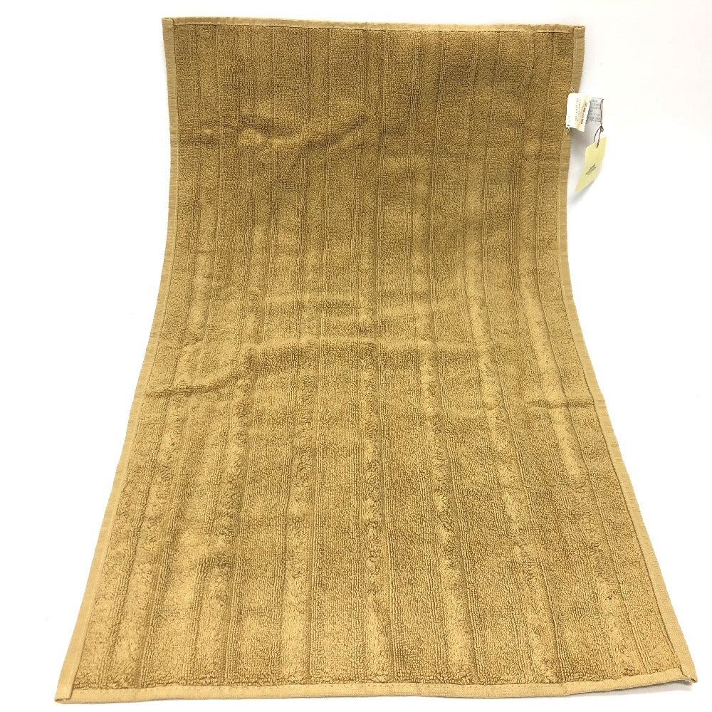 HERMES towel cotton Brown H logo labyrinth Women Used Authentic