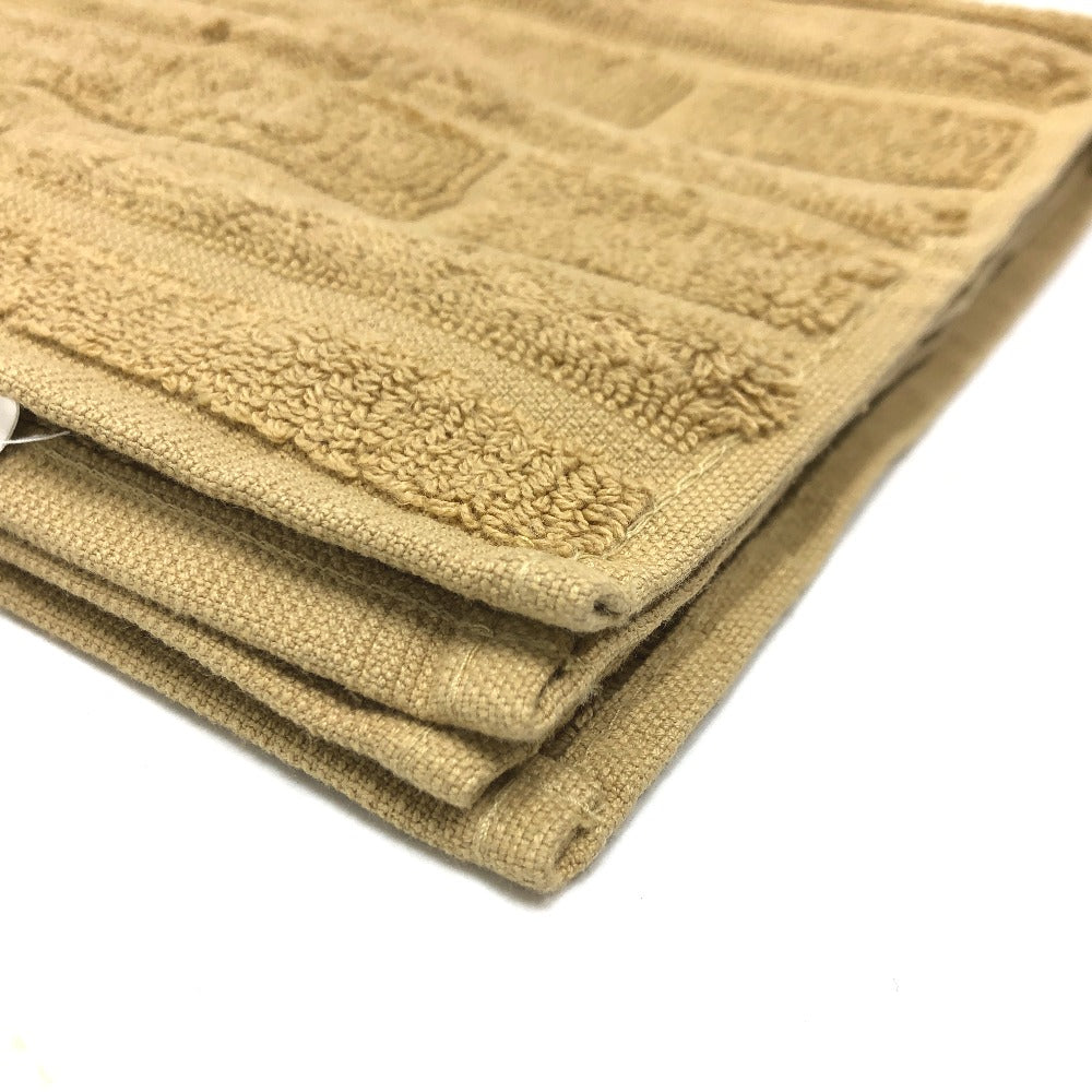 HERMES towel cotton Brown H logo labyrinth Women Used Authentic