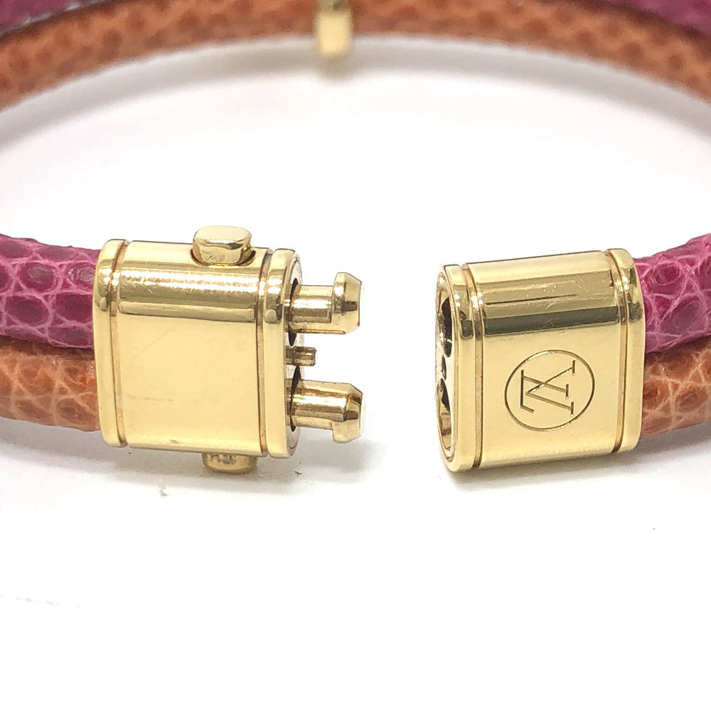 LOUIS VUITTON bracelet leather Pink type Brassle Keep It Twice unisex(Unisex) Used Authentic