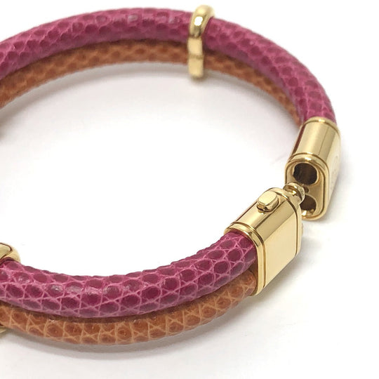 LOUIS VUITTON bracelet leather Pink type Brassle Keep It Twice unisex(Unisex) Used Authentic